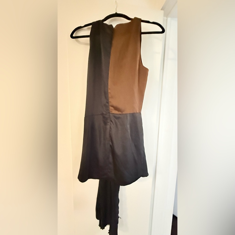 NBD Black and Brown Draped Dress - Picture 3 of 3